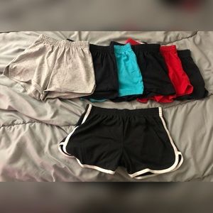 set of 7 soffe athletic practice shorts